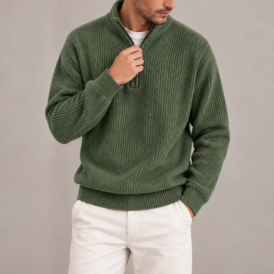 Corduroy Quarter-Zip Jumper