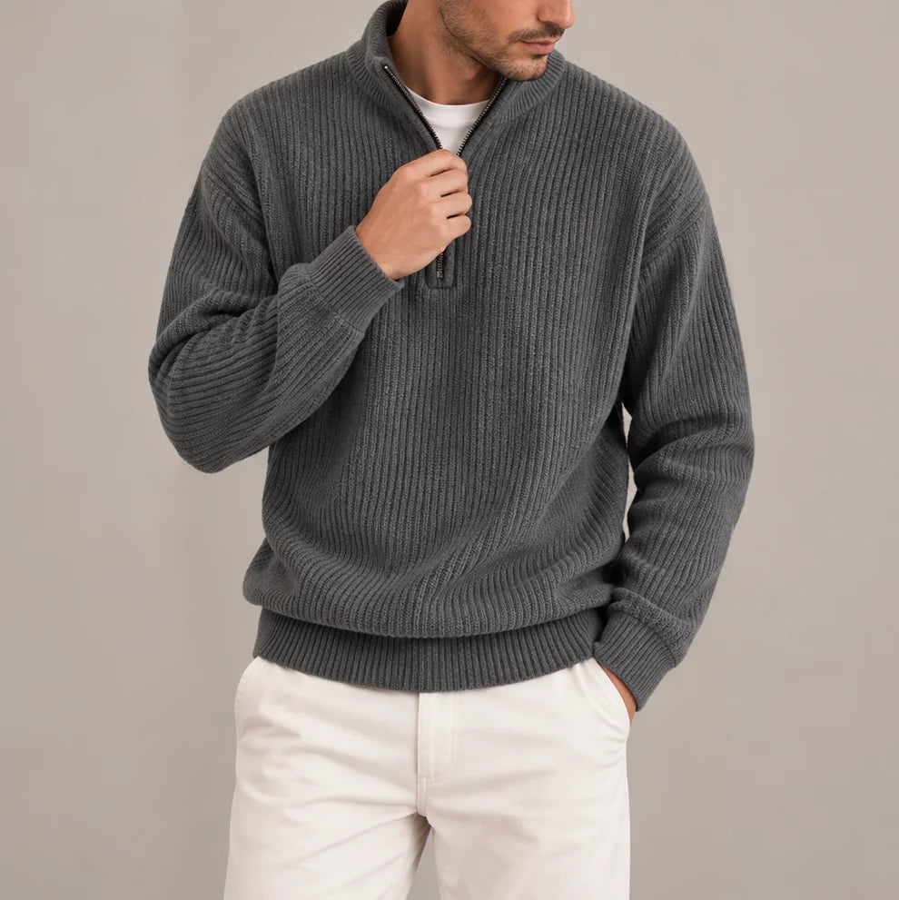 Corduroy Quarter-Zip Jumper