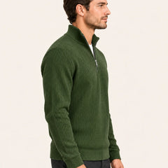 Fine Rib Quarter Zip Jumper