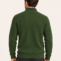 Fine Rib Quarter Zip Jumper