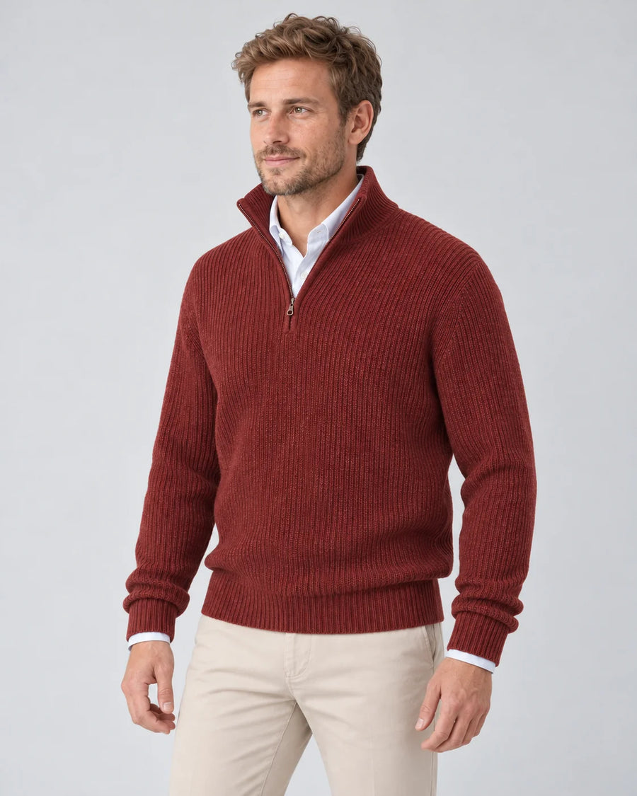 Cashmere Quarter-Zip Jumper