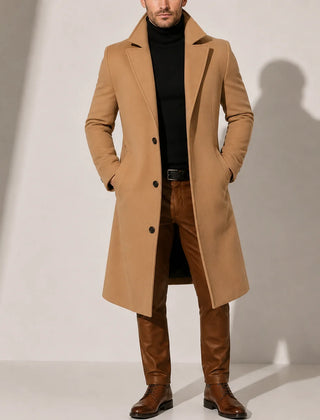 Wool Blend Overcoat – Camel