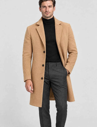 Longline Tailored Overcoat – Camel