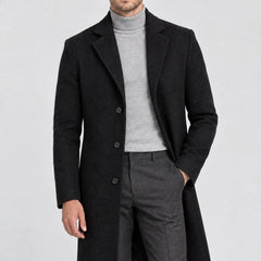 Longline Tailored Overcoat – Black