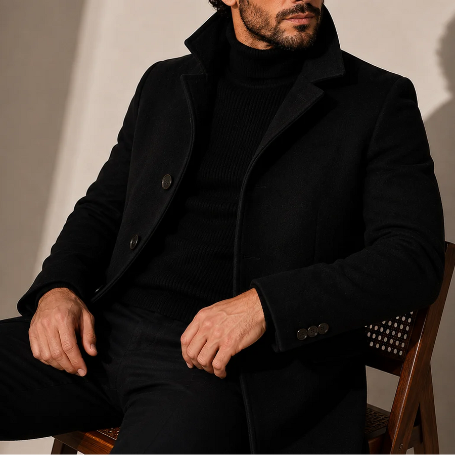 Tailored Stand Collar Coat