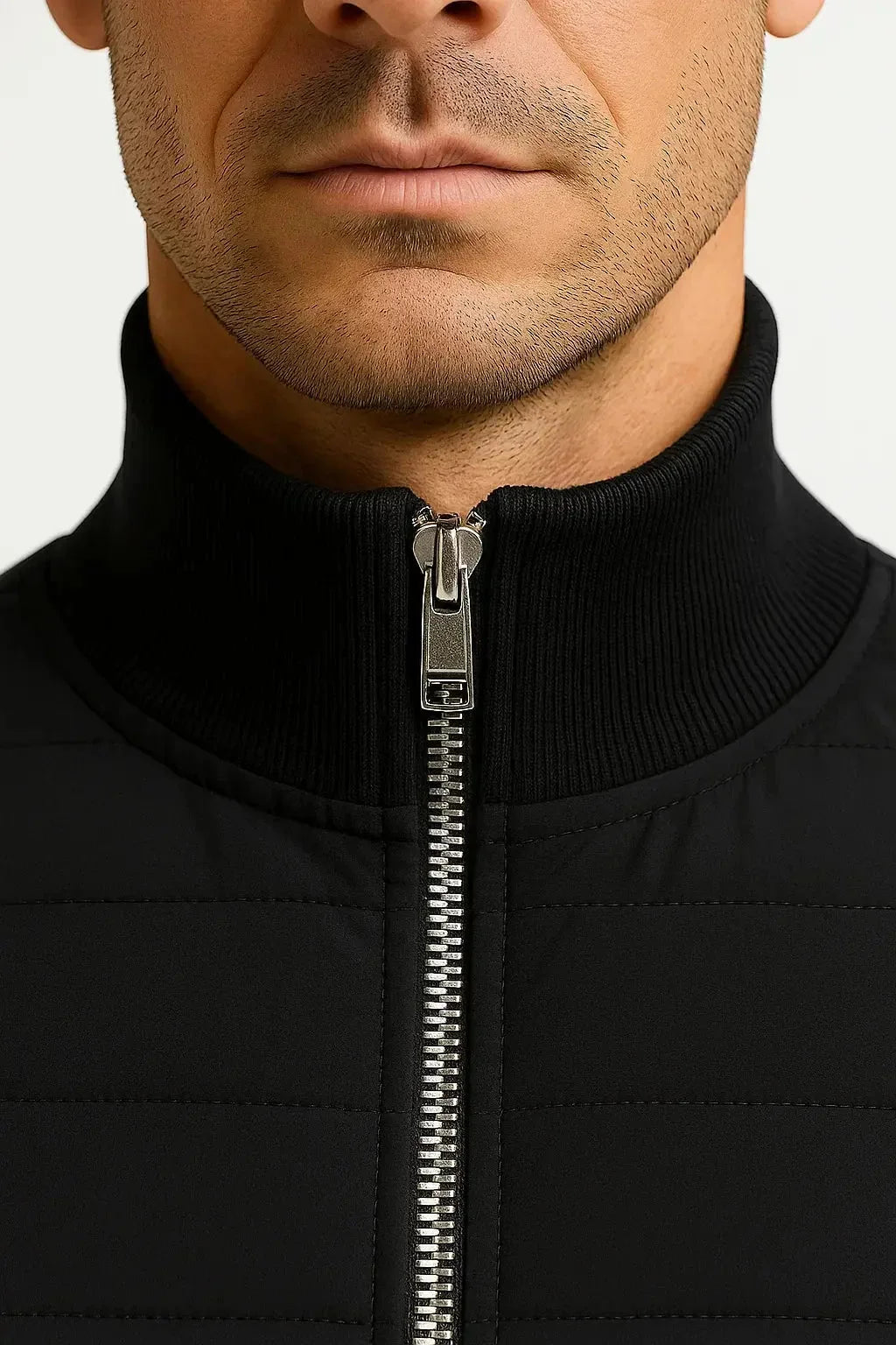 Quilted Knit Sleeve Jacket