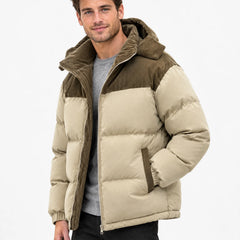 Hooded Corduroy Puffer Jacket