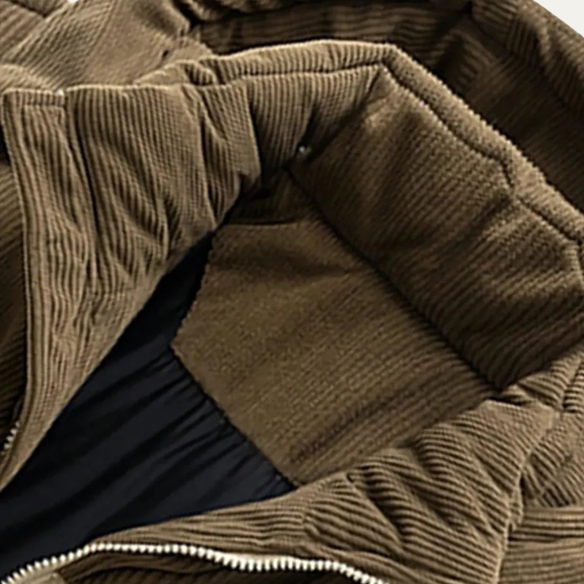 Hooded Corduroy Puffer Jacket