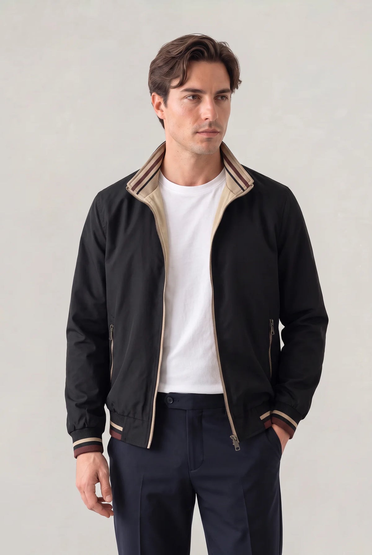 Reversible Harrington Jacket – Black