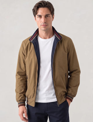 Reversible Harrington Jacket – Khaki