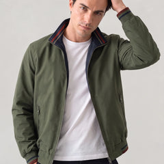 Reversible Harrington Jacket – Army Green