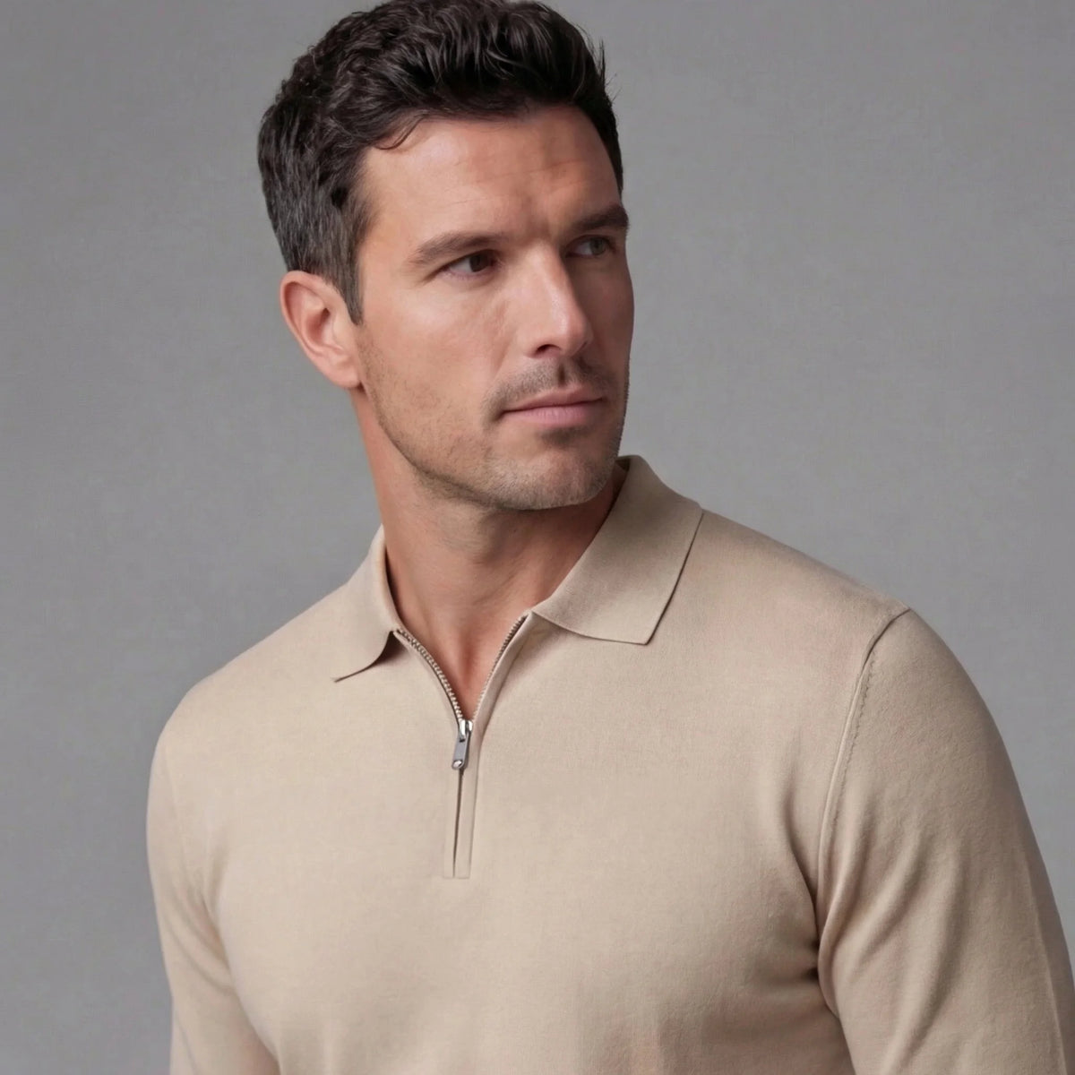 Quarter-Zip Polo Sweater