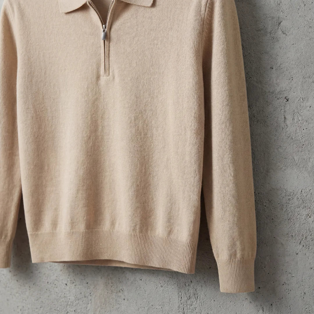 Quarter-Zip Polo Sweater