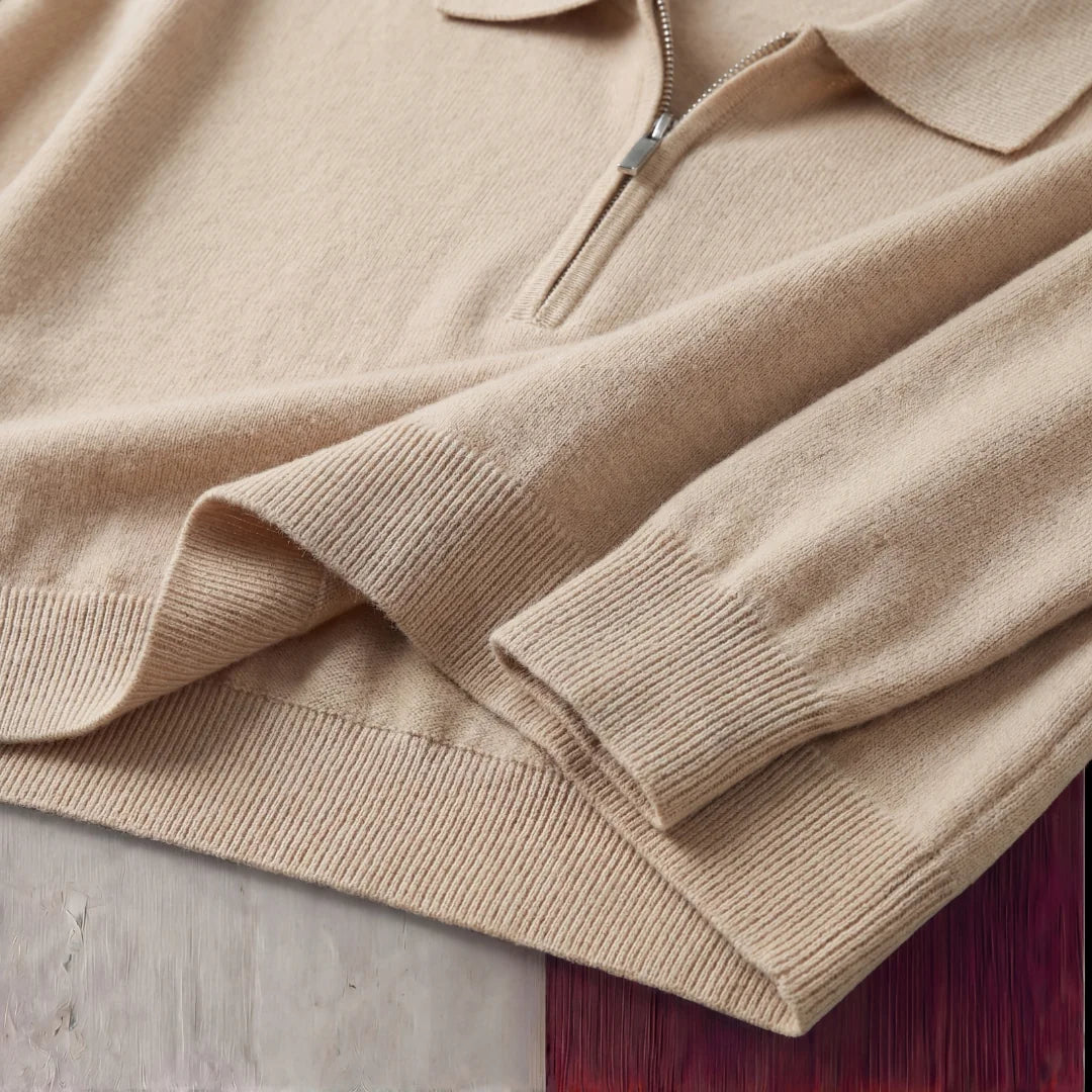 Quarter-Zip Polo Sweater