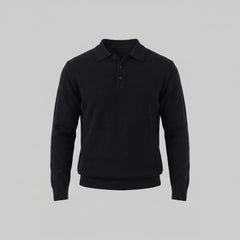 Relaxed Knit Polo Sweater