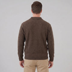 Relaxed Knit Polo Sweater