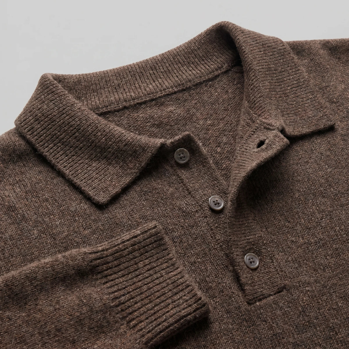 Relaxed Knit Polo Sweater
