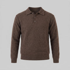 Relaxed Knit Polo Sweater