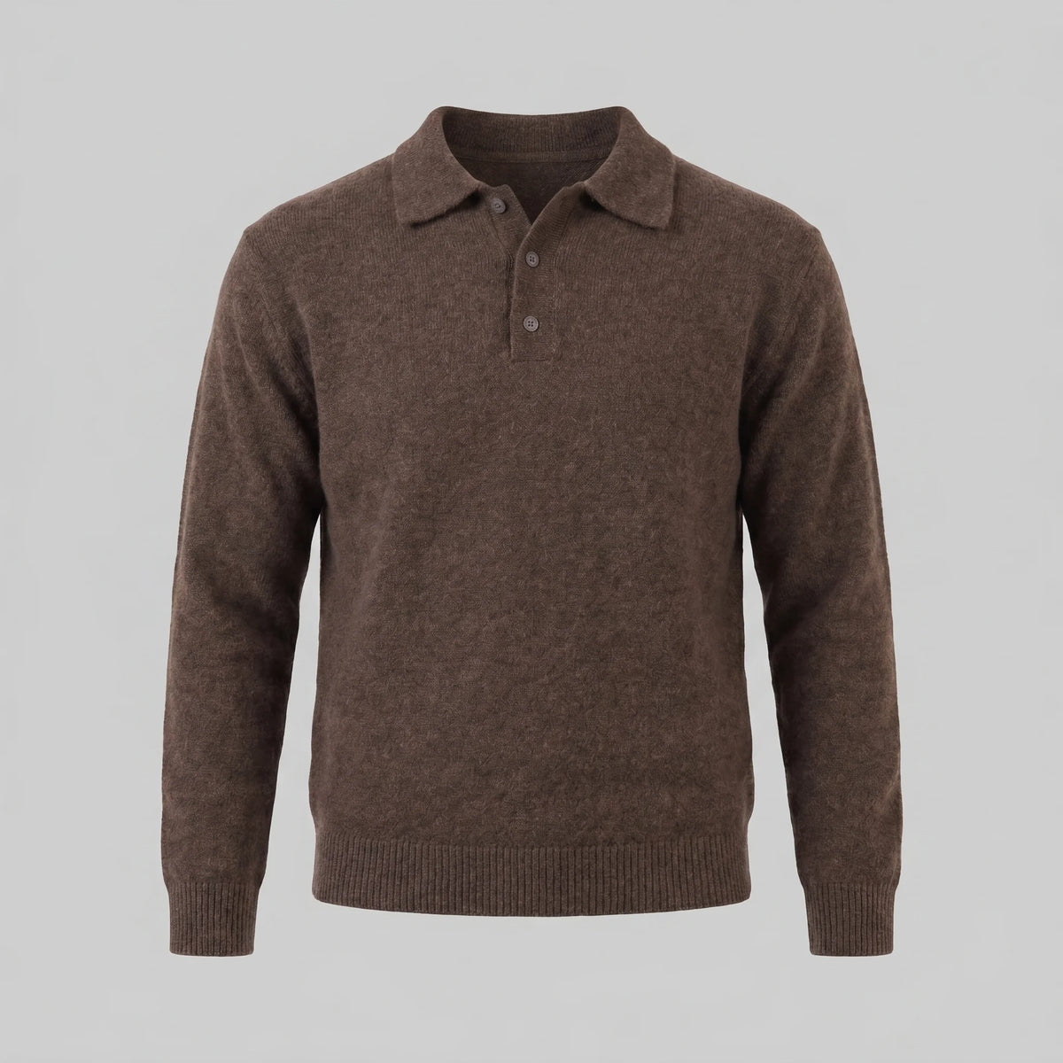 Relaxed Knit Polo Sweater