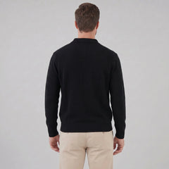 Relaxed Knit Polo Sweater