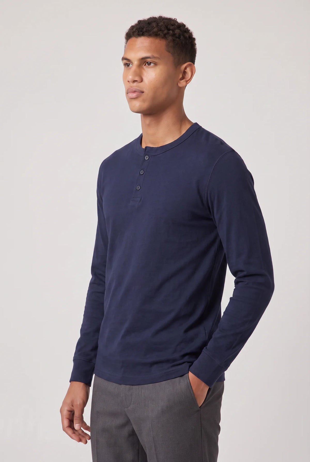 Long Sleeve Henley Shirt