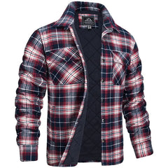Checked Flannel Overshirt – Red