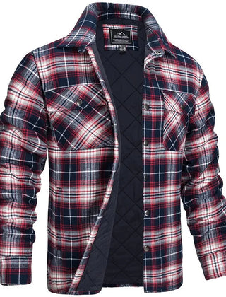 Checked Flannel Overshirt – Red