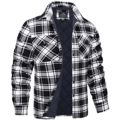 Checked Flannel Overshirt – Black