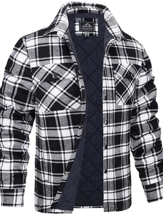 Checked Flannel Overshirt – Black