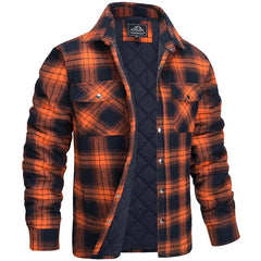 Checked Flannel Overshirt – Orange