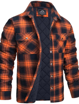 Checked Flannel Overshirt – Orange