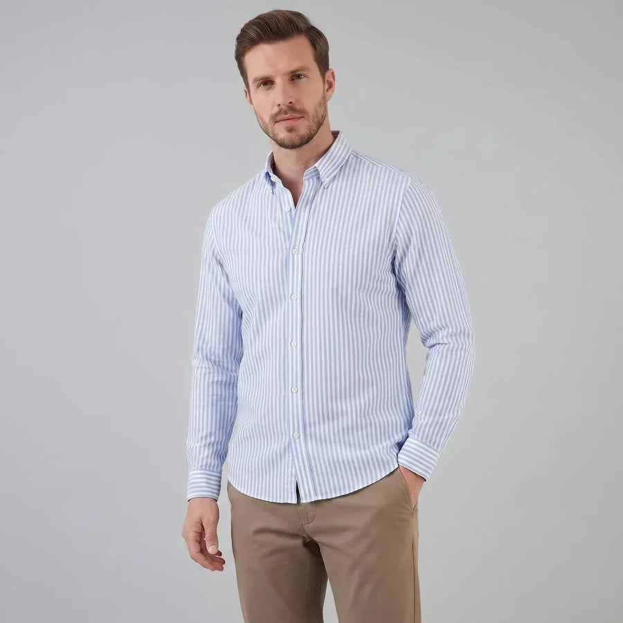 Linen Vertical Stripe Shirt