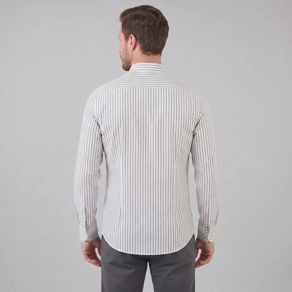 Linen Vertical Stripe Shirt