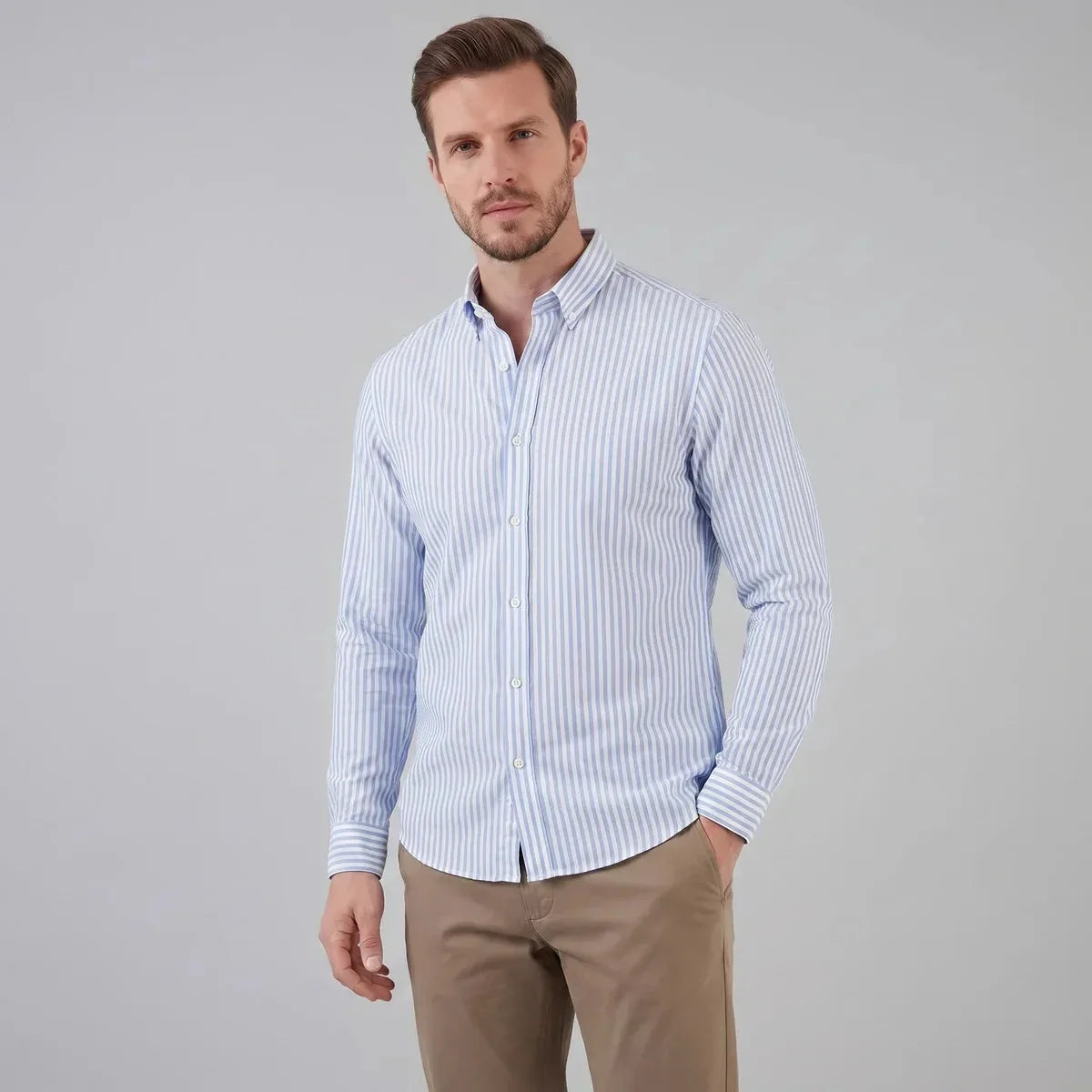 Linen Vertical Stripe Shirt