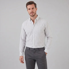 Linen Vertical Stripe Shirt
