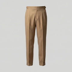 Pleated Straight Leg Trousers