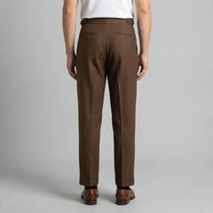 Pleated Straight Leg Trousers