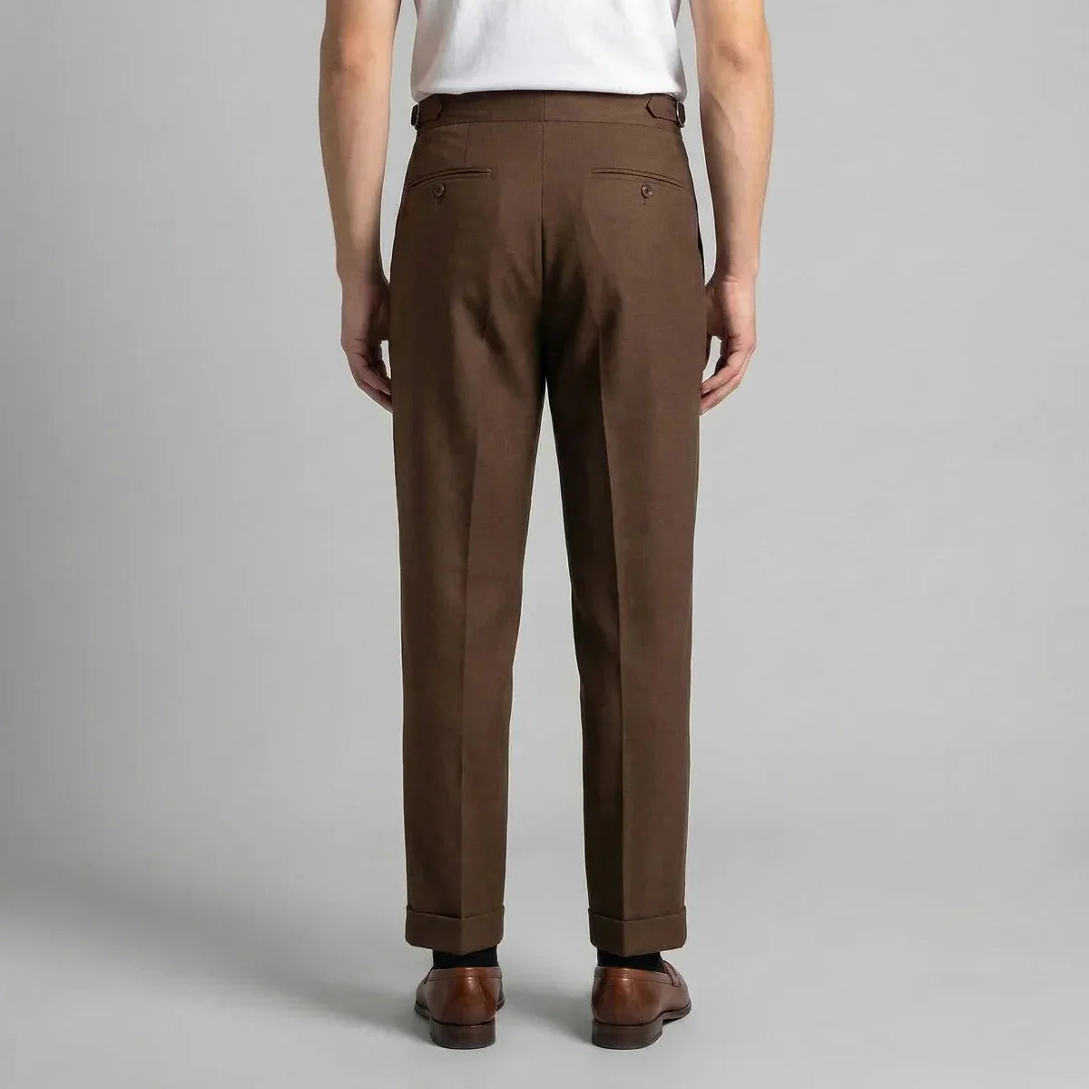 Pleated Straight Leg Trousers