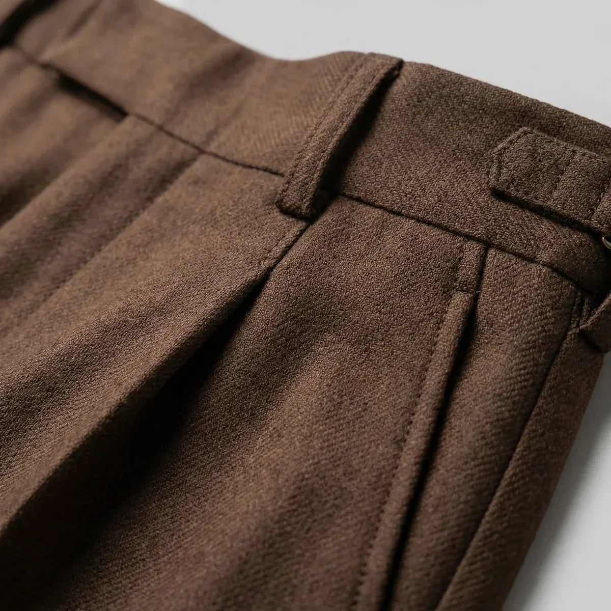 Pleated Straight Leg Trousers