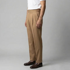 Pleated Straight Leg Trousers