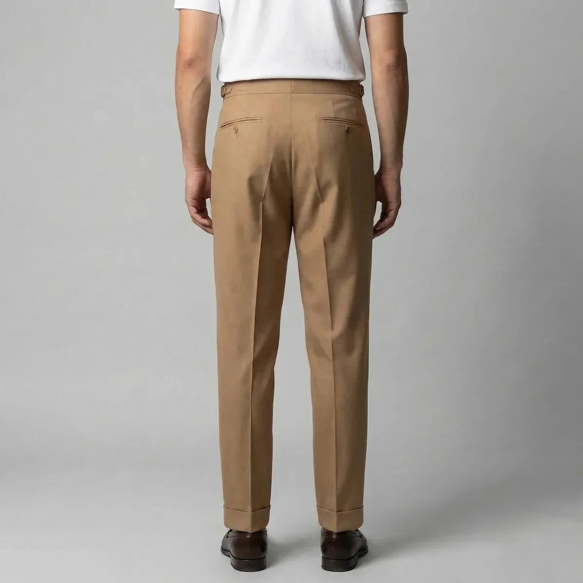 Pleated Straight Leg Trousers