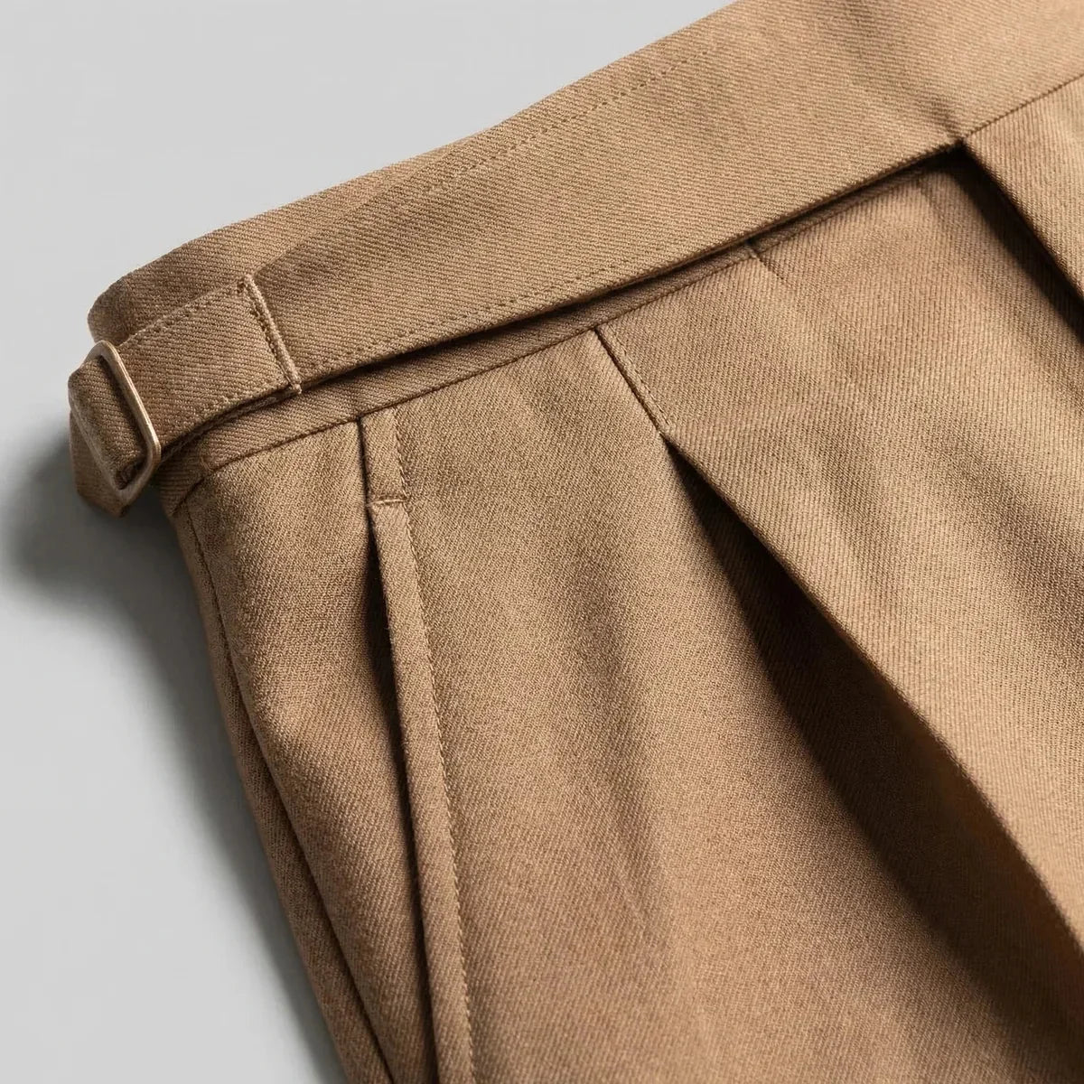 Pleated Straight Leg Trousers