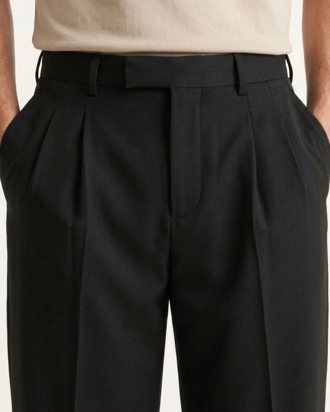 Relaxed Wide-Leg Trousers