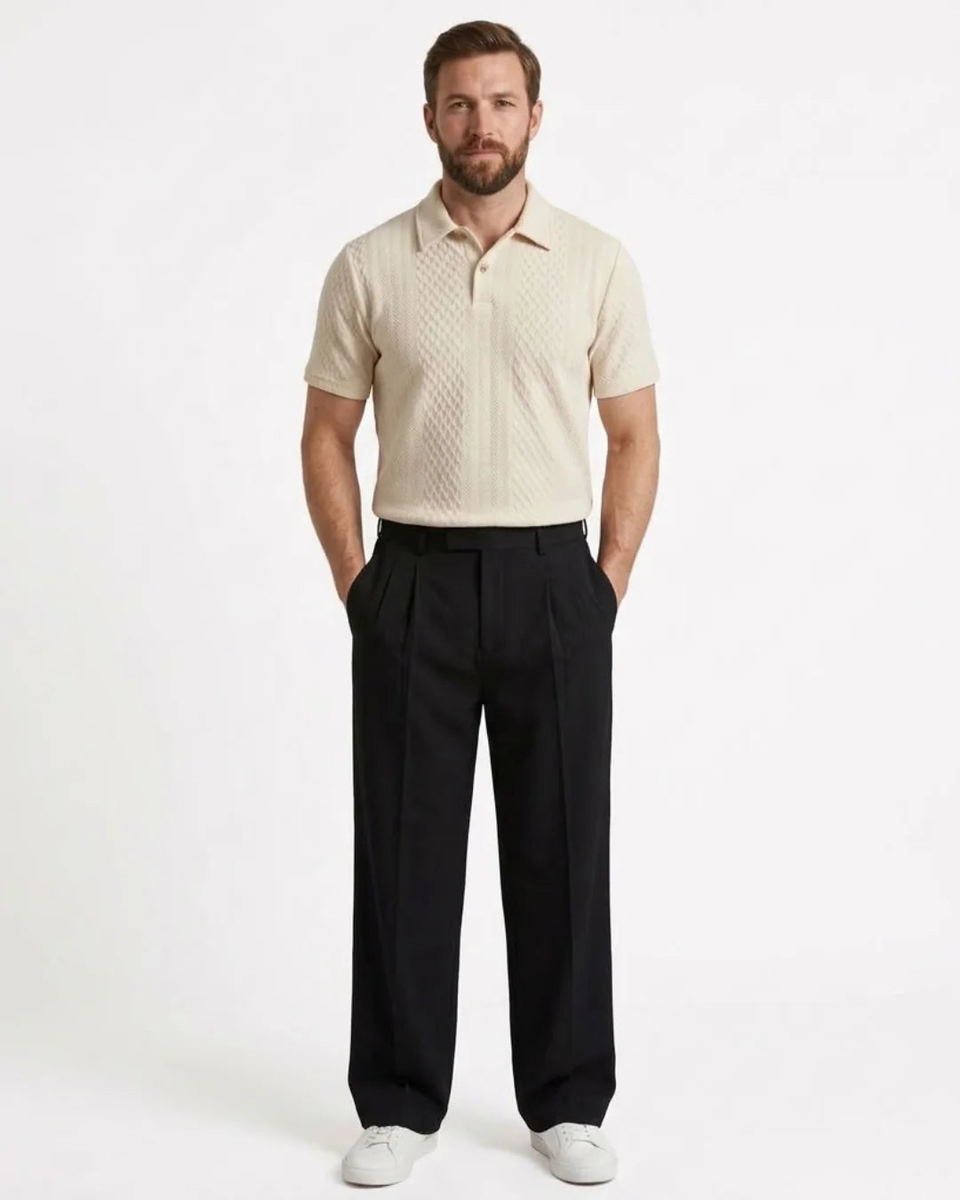 Relaxed Wide-Leg Trousers