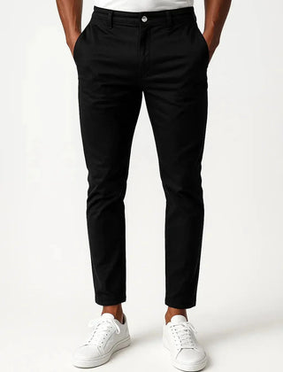 Modern Fit Stretch Chinos – Black