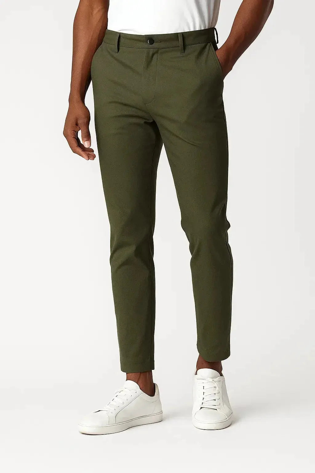 Modern Fit Stretch Chinos – Olive Green