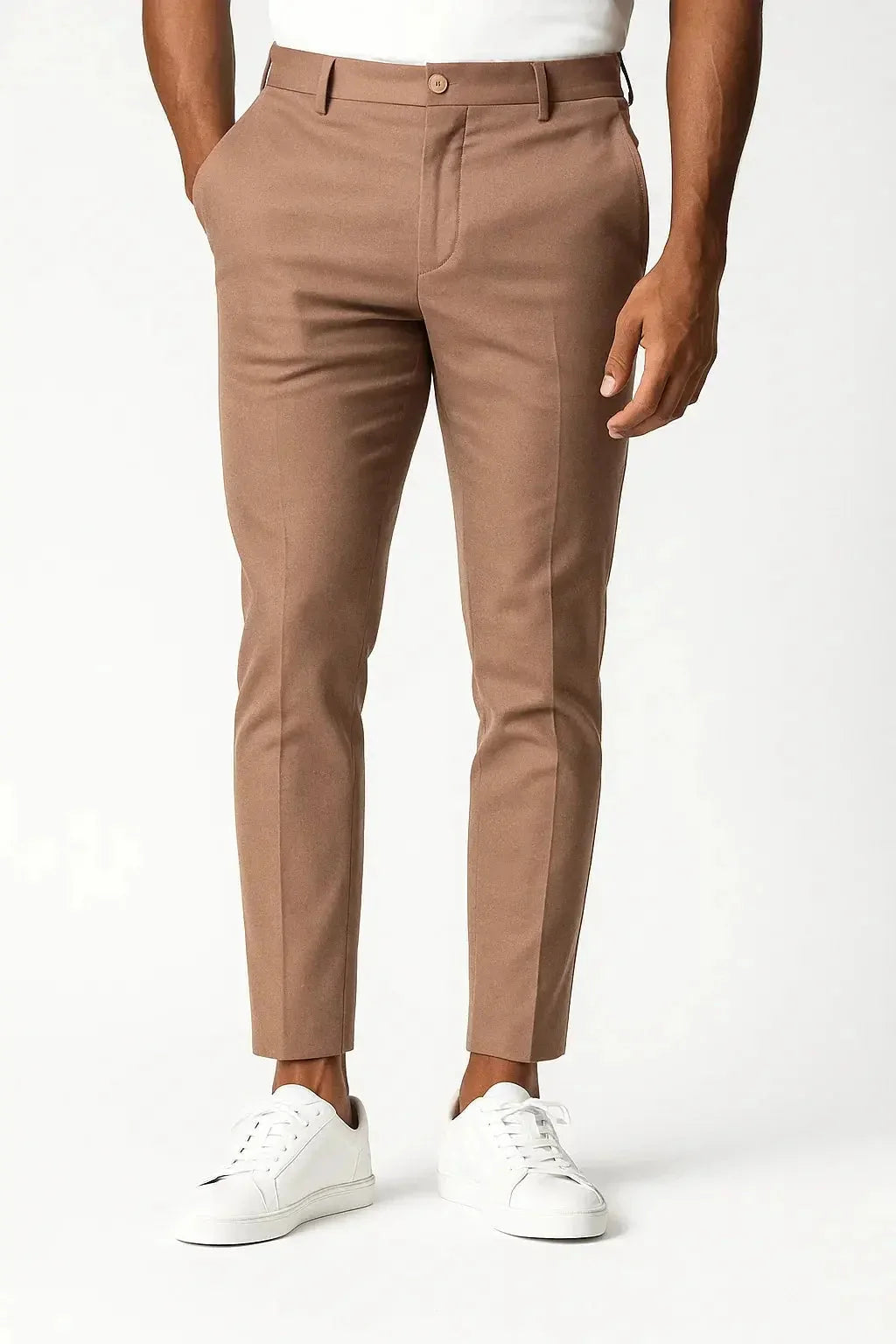 Modern Fit Stretch Chinos – Camel