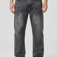 Straight Leg Denim Jeans – Charcoal