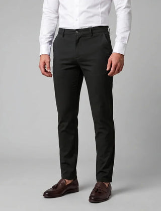 Straight Leg Chino Trousers – Black