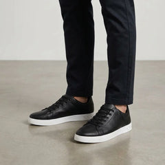 White Sole Lace-Up Sneakers